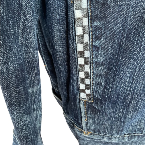 Hand Painted Alice in Wonderland | Cheshire Cat | Denim Jacket | Oversized | XXL - Picture 8 of 14